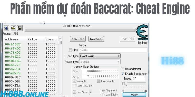 Phần mềm hack Baccarat Cheat Engine